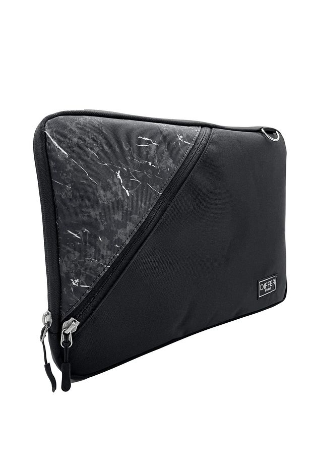 15.6'' Inç Siyah Mermer Unisex Su Geçirmez/askılı/laptop/macbook/notebook/kılıf/çanta - 4