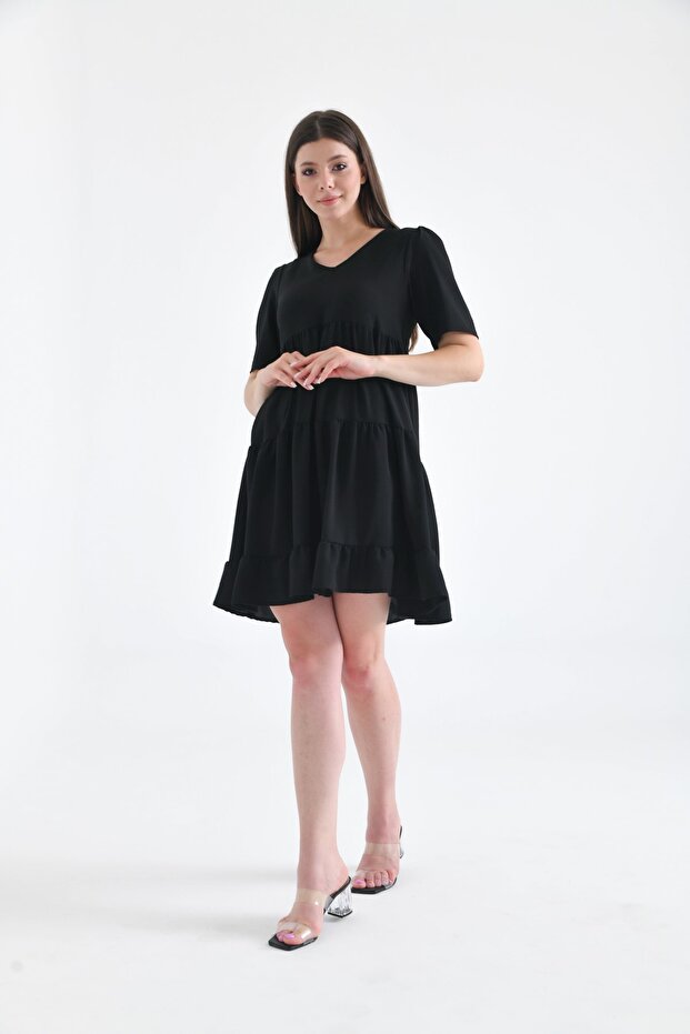 Women's V-Neck Tiered Ayrobin Dress