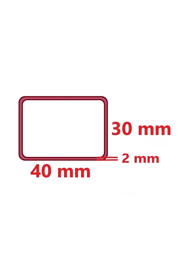 (1MT) Boyalı 30 X 40 X 2 Mm Kutu Profil Boru Metal 30x40x2 Demir - 3