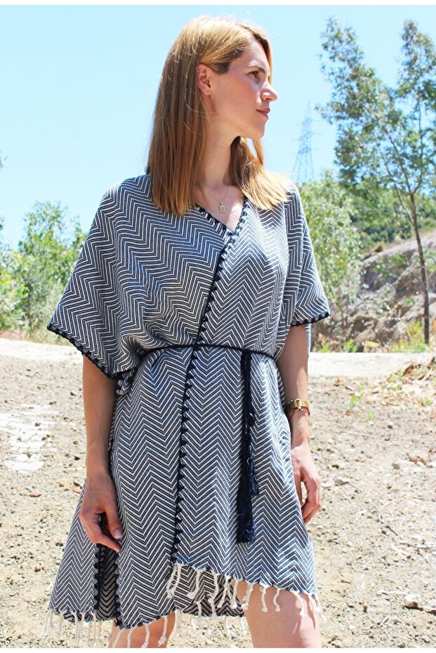 Special Design Hand-Woven- Crocheted 100% Cotton Kimono