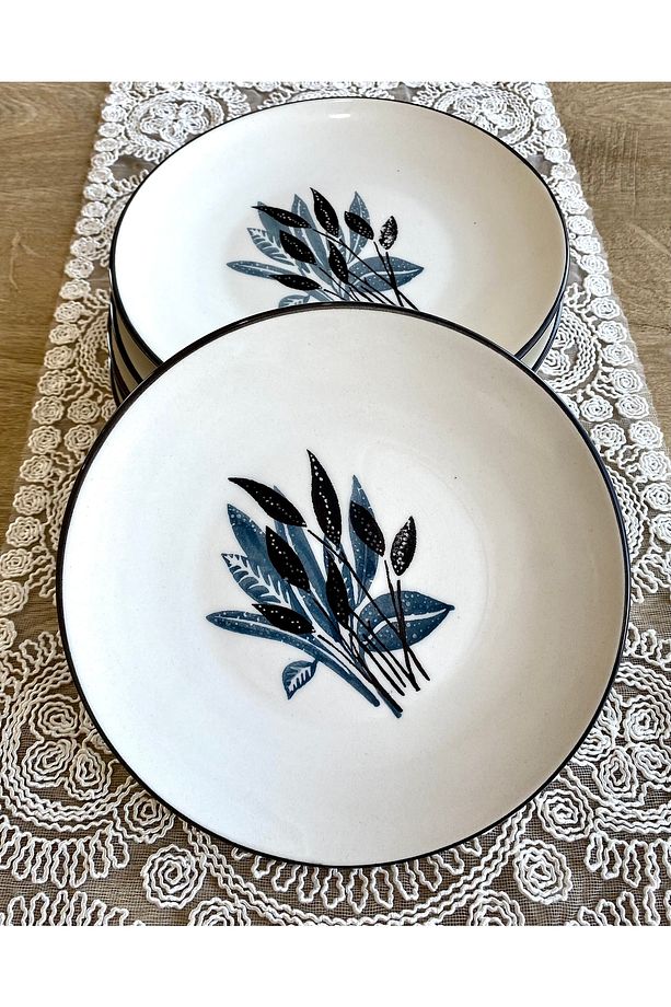 Başak Gri 6 Adet Pasta&servis&sunum Tabağı - 3