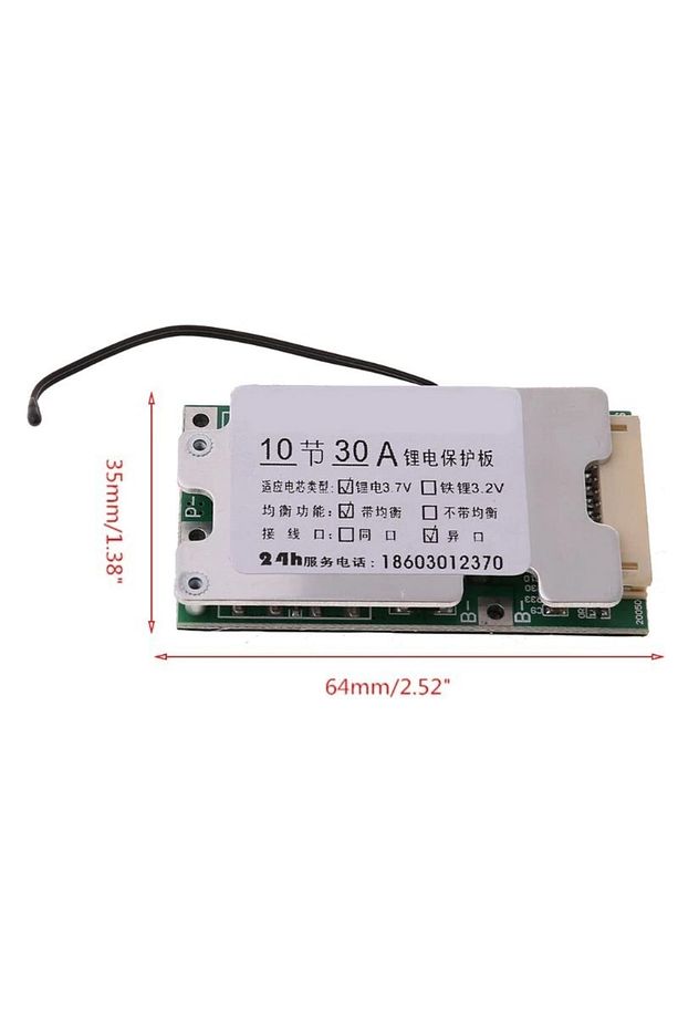 10s Bms 30a Lityum 10 Hücreli 36 Volt Korumalı Şarj Devresi - 2