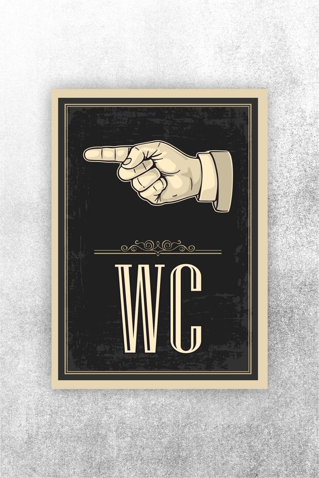 Wc Tuvalet Tabelası Parmak Işareti Ile Yönlendirme Tabelası - 1