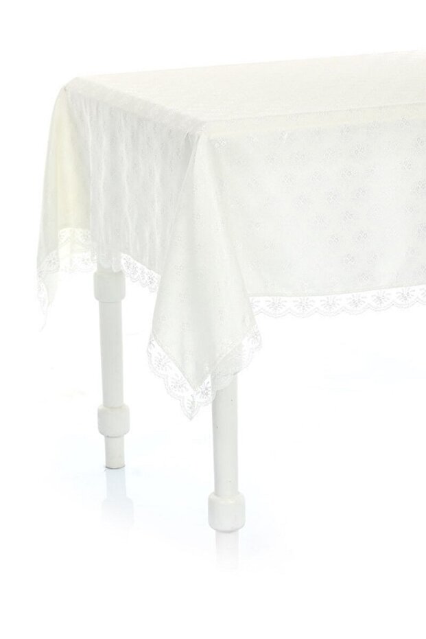 مفرش المائدة الدانتيل (كريم) - 2