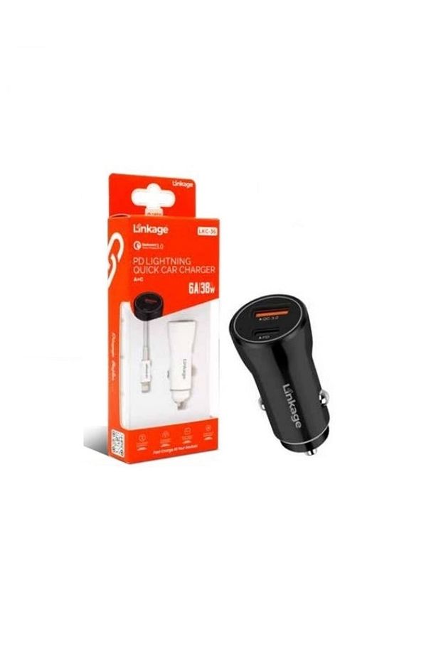 Iphone Uyumlu 38w/6a Araç Çakmaklık Hızlı Şarj Aleti Type-c Ve Usb Girişli Lightning To Type-c Kablo - 1