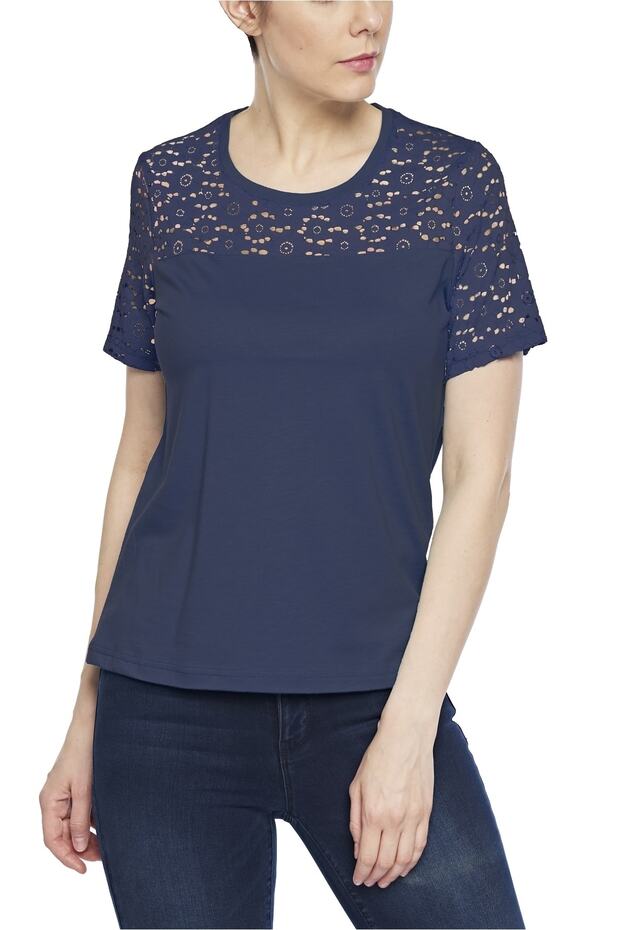Women's Cotton Modal Short Sleeve Ruched Top T-shirt