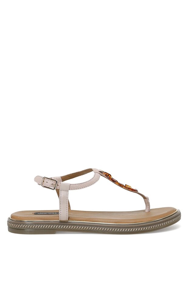 Bombu 2fx Cream Women's Flat Sandals