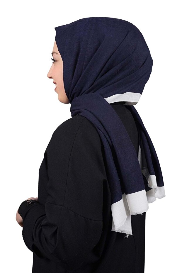 Solid Color Striped Monogram Shawl - Pattern-02 - 1