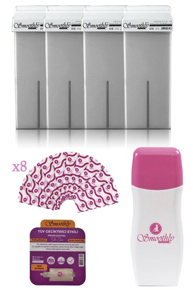 4 Lü Silver Kartuş Roll-on Sir Ağda+kartuş Isıtıcı+tüy Etkili Losyon+ağda Bezi - 1