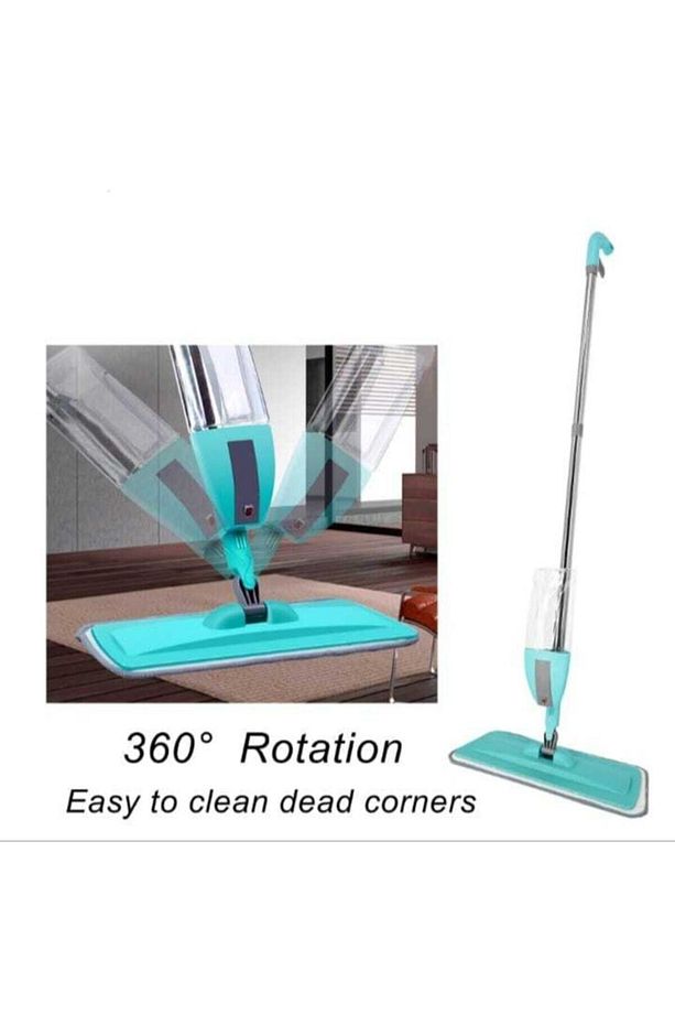 Spin Mop Sprey Mop Deterjan Hazneli 4 Adet Yedek Mop Spreyli Temizlik Paspası - 2