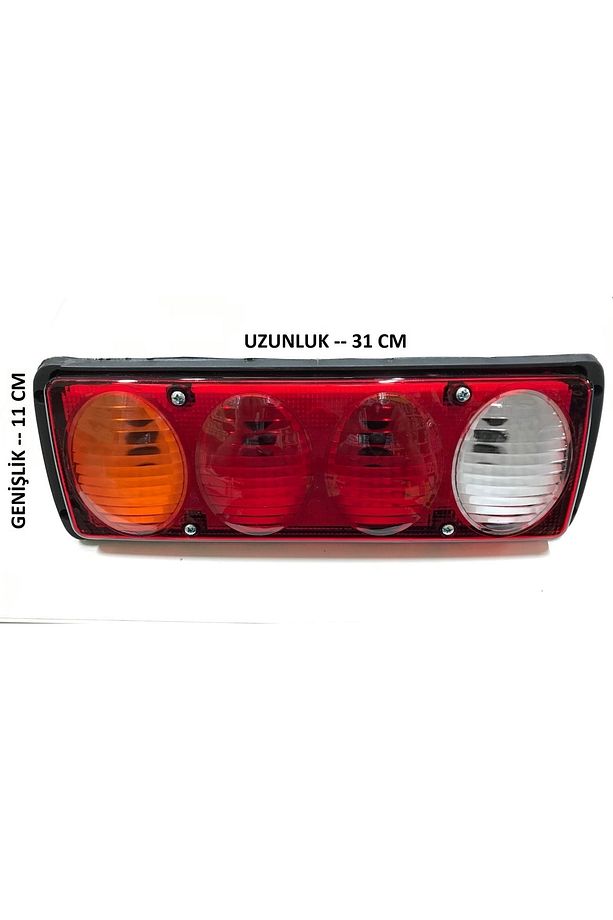 Arka Stop Lambası 2 Adet Universal Tip Romork Dorse Duyludur Doç 250 4 Mercekli - 1