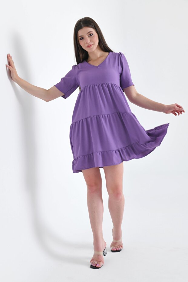 Women's V-Neck Tiered Ayrobin Dress