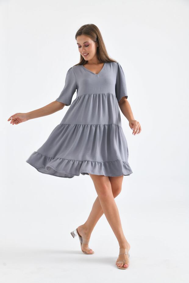 Women's V-Neck Tiered Ayrobin Dress