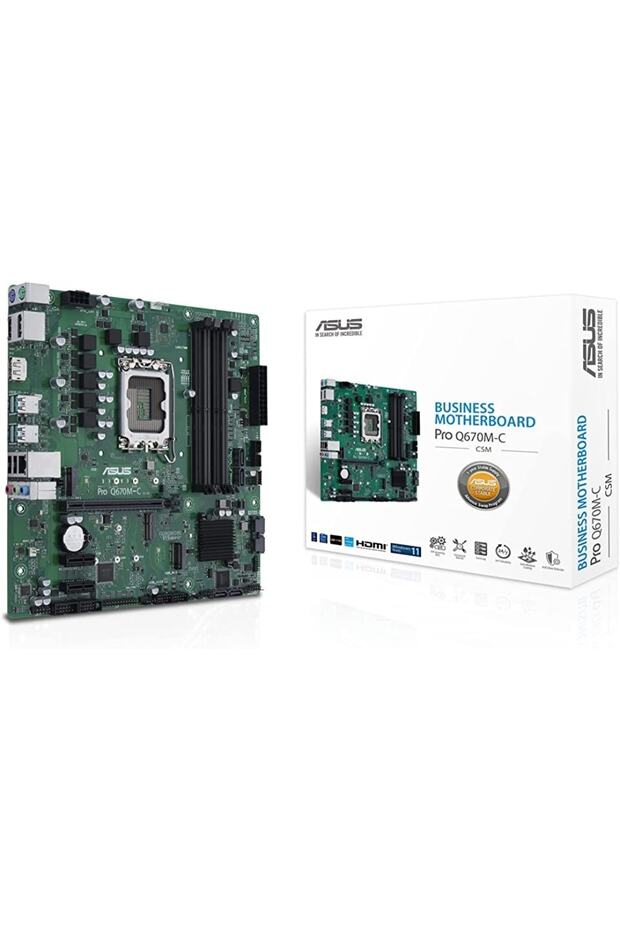 Pro Q670M-C-Csm Intel Q670 Lga1700 Ddr5 4800 2Xdp Hdmi Çift M2 Usb3.2 Tpm Matx Intel Vpro Dest - 2