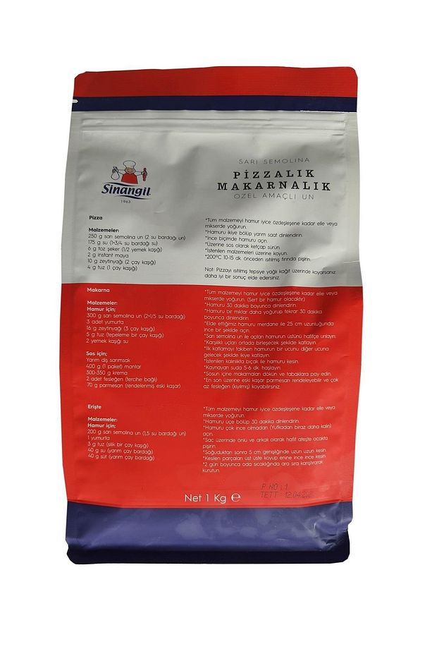Sarı Semolina Pizzalık Ve Makarnalık Un 1 Kg - 2