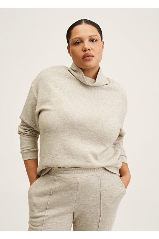 Dik Yakalı Sweatshirt - 5