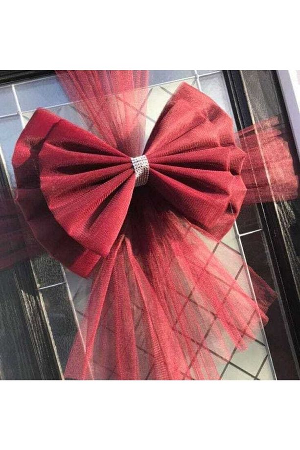 Bordo Pratik Kapı Tülü + Kapı Süsü Aksesuar - 1