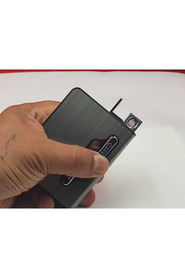 Usb Şarjlı Elektronik Çakmak Taşınabilir Sigara Paketi Muhafaza Kutusu Kişiye Özel - 3