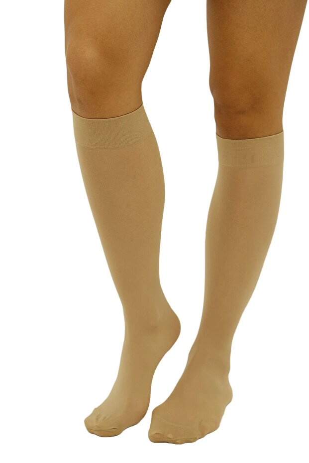 Wheat Skin Women's Micro 80 Trousers Opaque Below Knee Thermal Socks