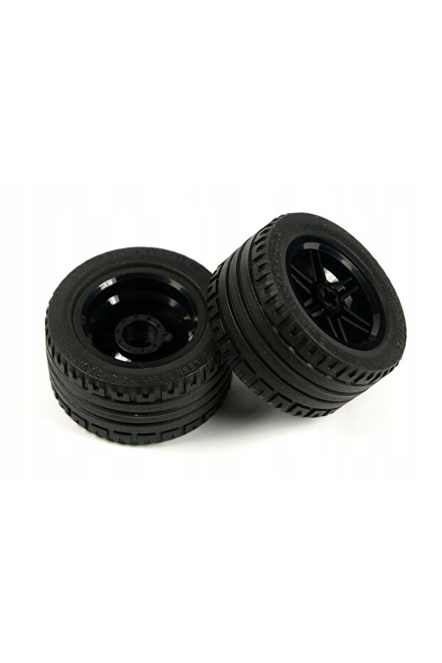Original Technic Accessory Custom Moc Tire 56 X 28 Zr Black Large Size Wheel Black 4 Rim