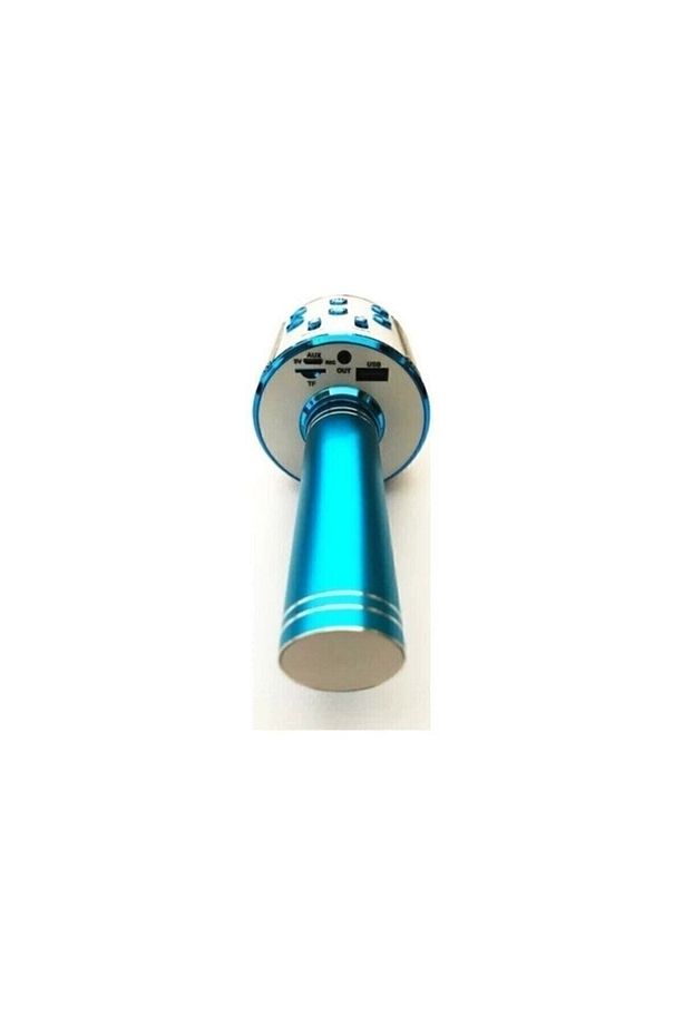 858 Karaoke Mikrofon Bluetooth Hoparlör Aux Usb Mikro Sd Kart Girişli Parti Eğlence Mikrofonu - 2