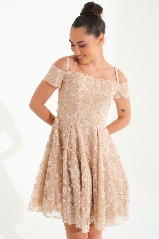 Somon Kısa Star Abiye - 4