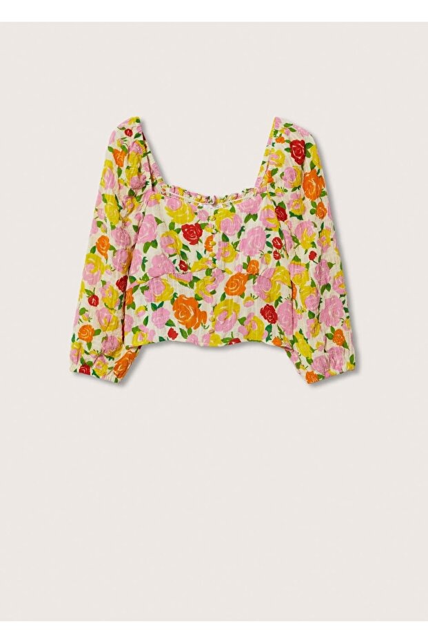 Çiçekli Bluz - 3