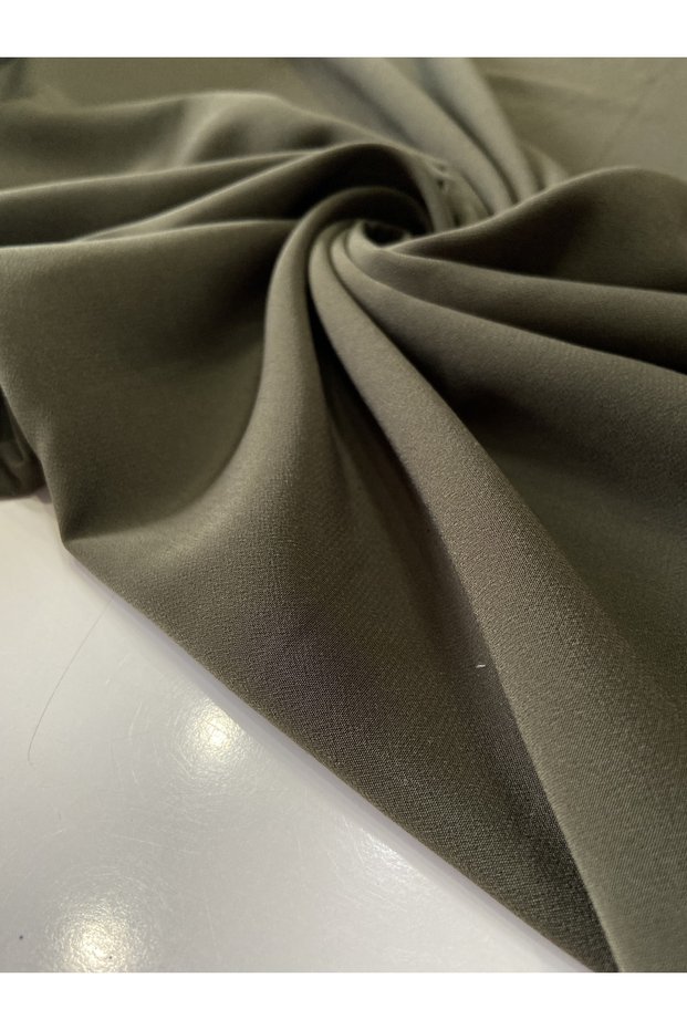 Khaki Green Color Crepe Fabric Width 150cm Ferace Dress Skirt Clothing
