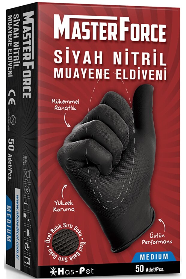 Masterforce Siyah Nitril Eldiven M - 1
