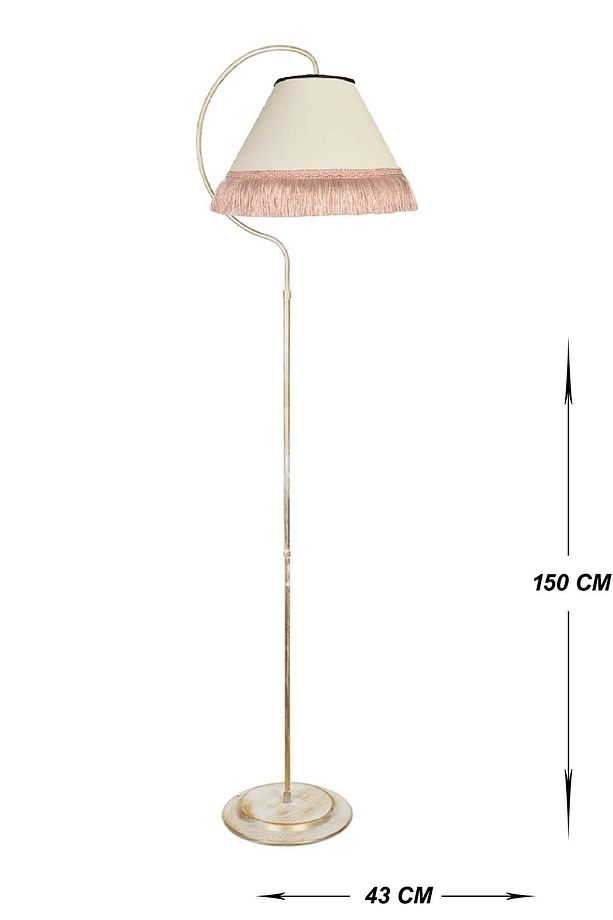 Aydınlatma Lambader Çise Elips Krem Sarı Patina Abajur Krem Püskül Pembe - 2