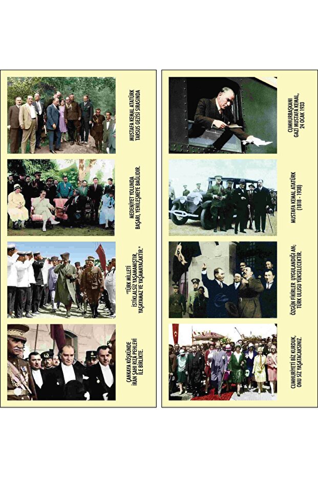 Atatürk'ün Hayatı Sticker Çıkartma Set 12 Sayfa 48 Görsel Açıklamalı - 5