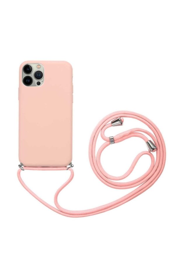 Apple iPhone 11 Pro Compatible Drawstring Neck Strap Velvet Inside Launch Soft Silicone Phone Case