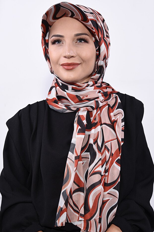 Hat Patterned Shawl Abstract Pattern - 1