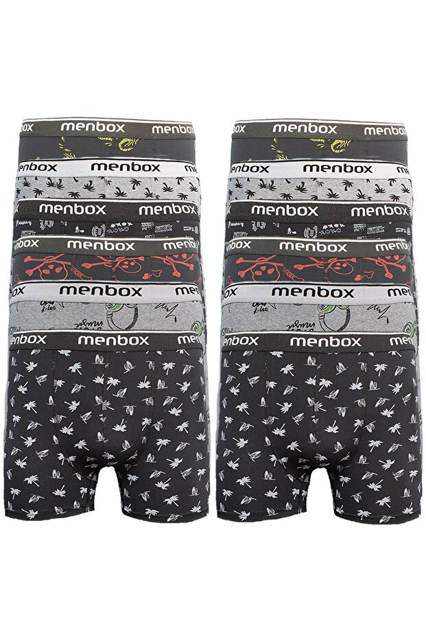 12-Pack Stretch Fabric Men's Boxer Mixed Pattern - 2