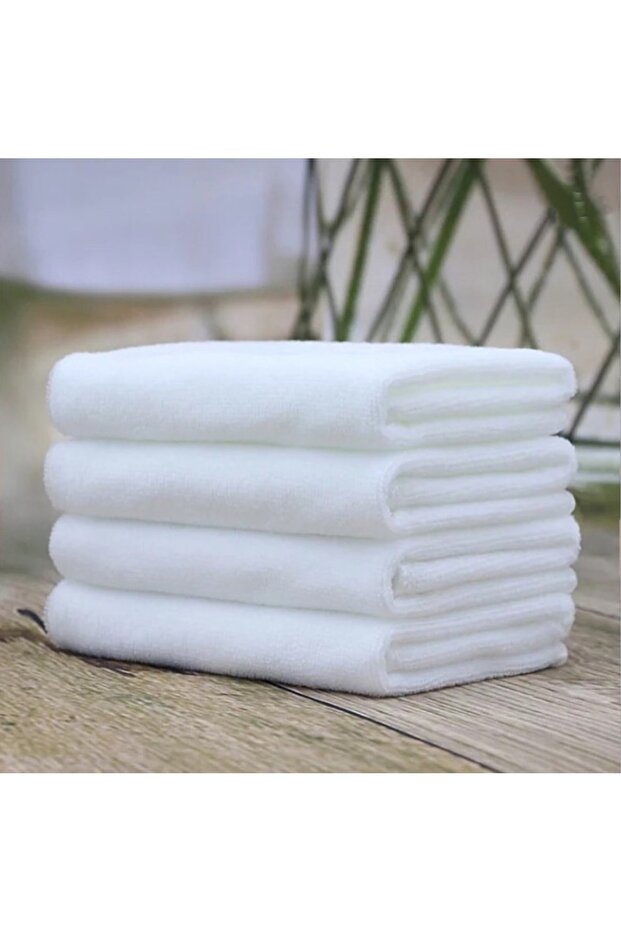 Eco Set of 4 50x80cm White Cotton Towels