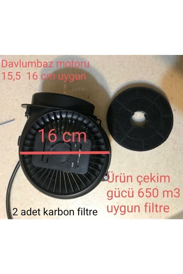 Aspiratör Orjinal % 100 Aktif Karbon Filtre Çift Motorlu Aspiratörlere Uygun 16 Cm - 2