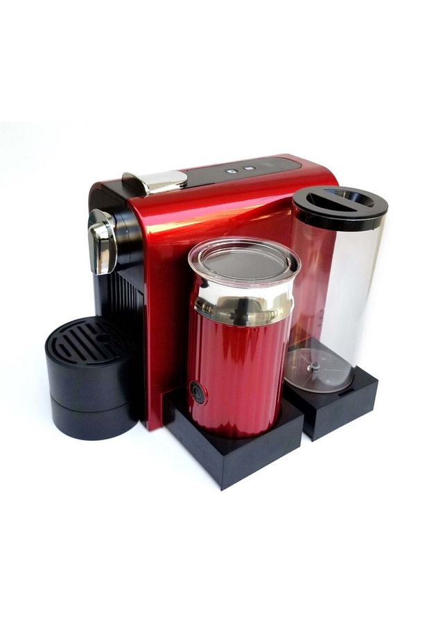 Latte Kapsül Kahve Makinesi (Kırmızı) - Nespresso Uyumlu - 1
