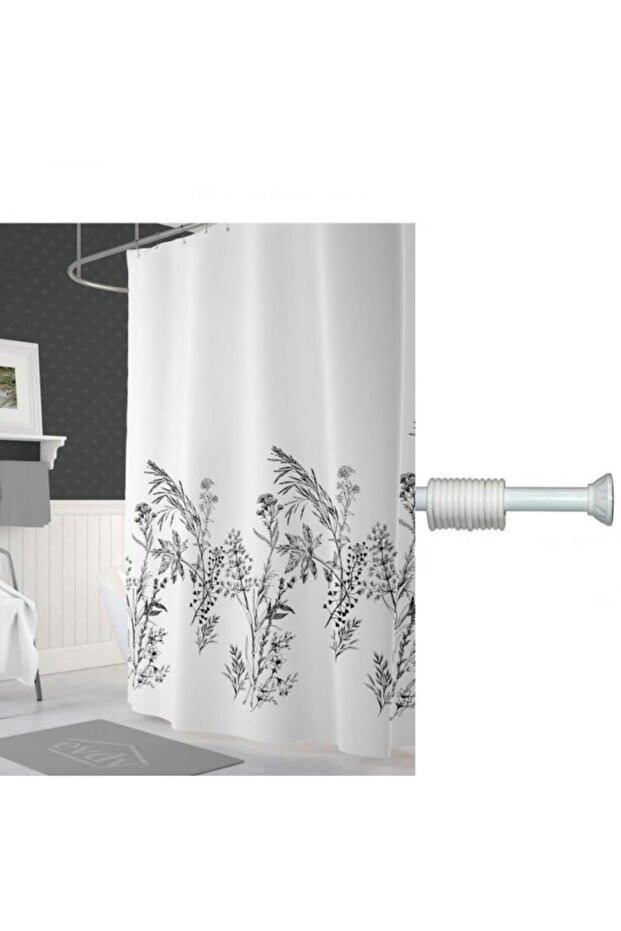 Funda Banyo Perdesi + Askı Hediyeli  123-200 cm - 4