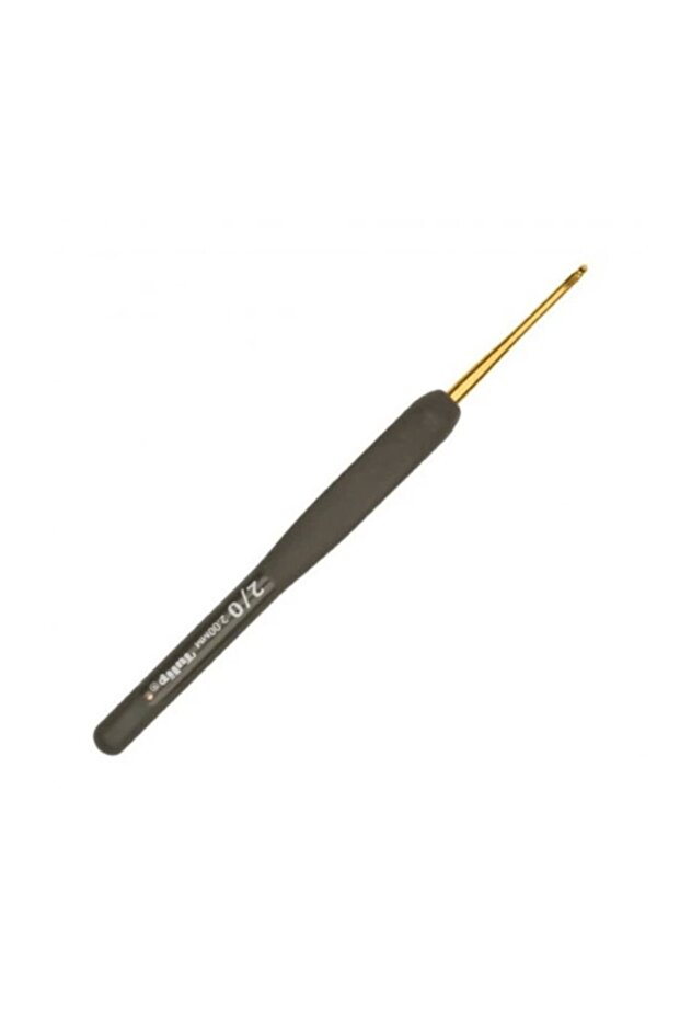14 cm Black Soft Handle Wool Crochet (2 mm)