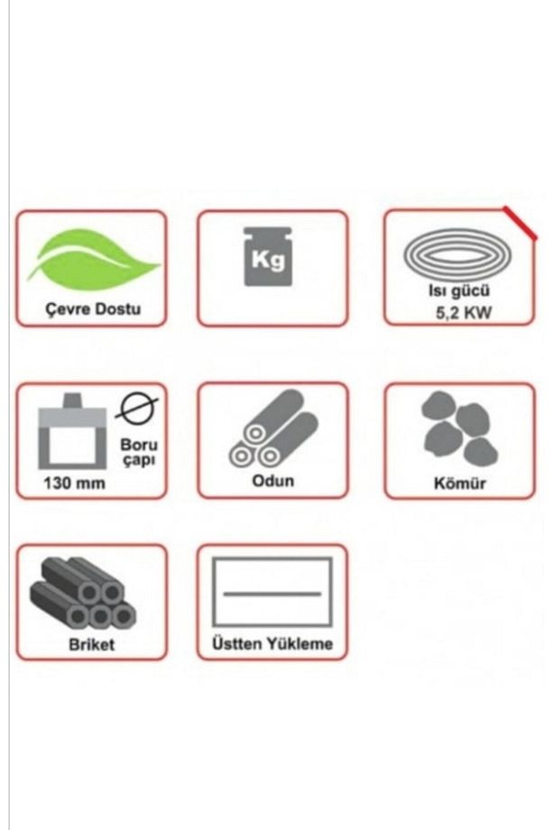 Emaye Soba Yuvarlak Soba Kovalı Soba Uyuyan Soba Odun Sobasi - 5