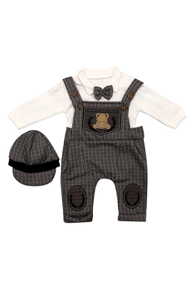 Baby Boy Brown 3 Piece Set with Cap and Slings
