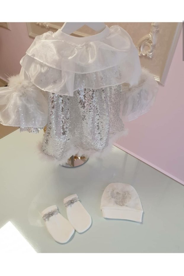White Baby Rompers with Cloak