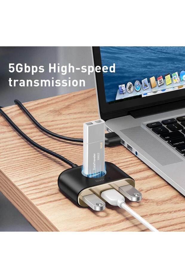 Square Round 4in1 Usb Hub Adaptör (Usb3.0 To Usb3.0*1+usb2.0*3) 1m - 4