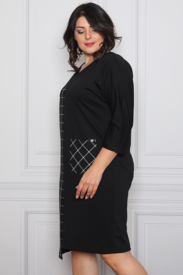 Rochie simplă cu dungi de damă - 2