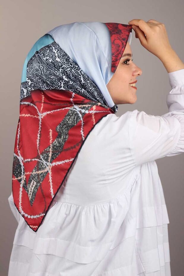 نمط وشاح تيفيل منقوش-07 - اللون-04 - 1