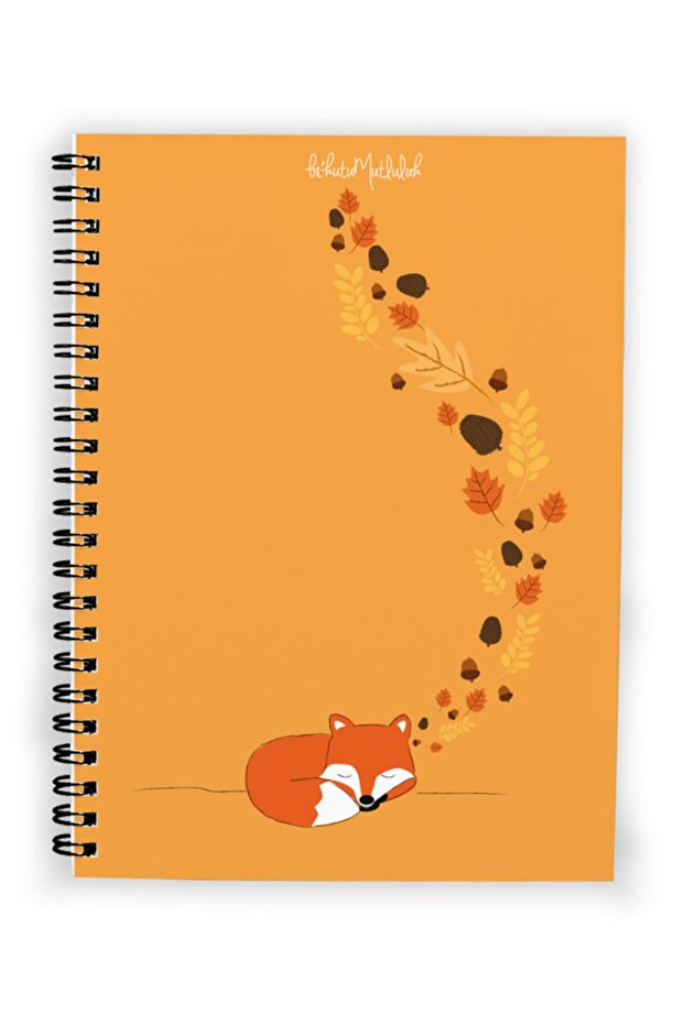 Gift - N006 A5 Design Spiral Notebook - Orange Fox Notepad