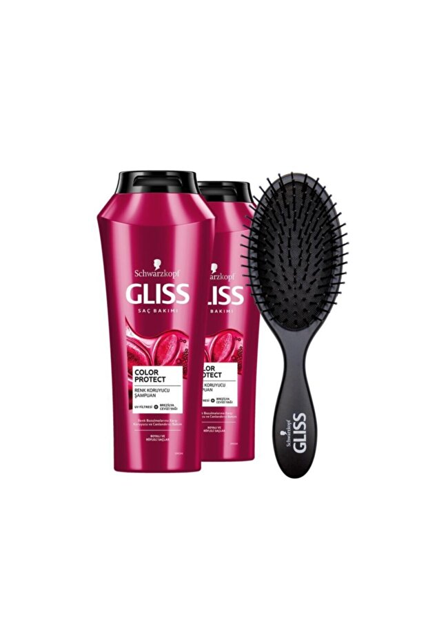 Color Protect Shampoo 500 ml x 2 Pieces + Hair Brush