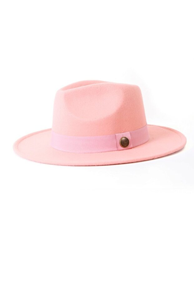 Pembe Fötr Şapka - 1