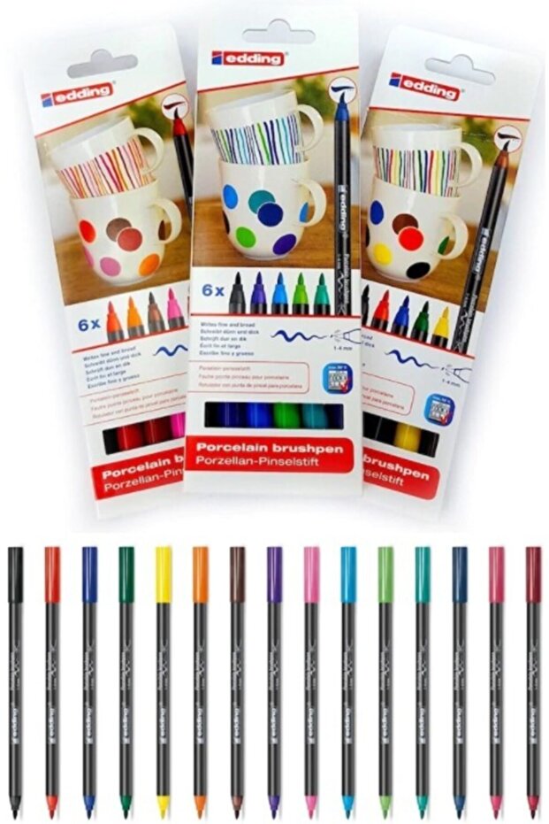 Hot + Cool + Primary Colors Porcelain Painting Pen Set