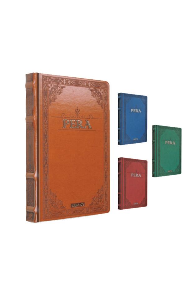Pera 17x24 Blue Unlined Leather Cover Hardcover Notebook